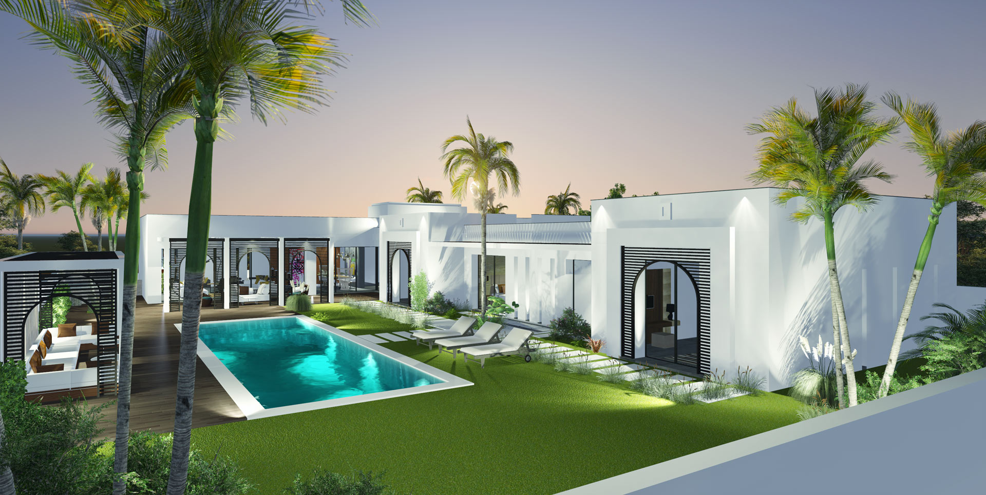 Villa La perle. Baie des Anges . Sousse Fusion Architectes